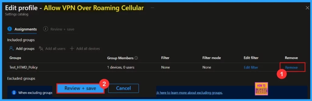 Allow or Block VPN Roaming Over Cellular in Connectivity using Intune Policy 15 Allow or Block VPN Roaming Over Cellular in Connectivity using Intune Policy - Fig.14