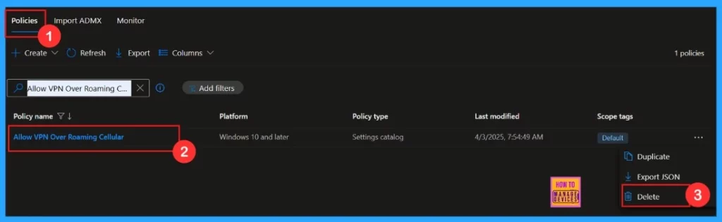 Allow or Block VPN Roaming Over Cellular in Connectivity using Intune Policy 16 Allow or Block VPN Roaming Over Cellular in Connectivity using Intune Policy - Fig.15