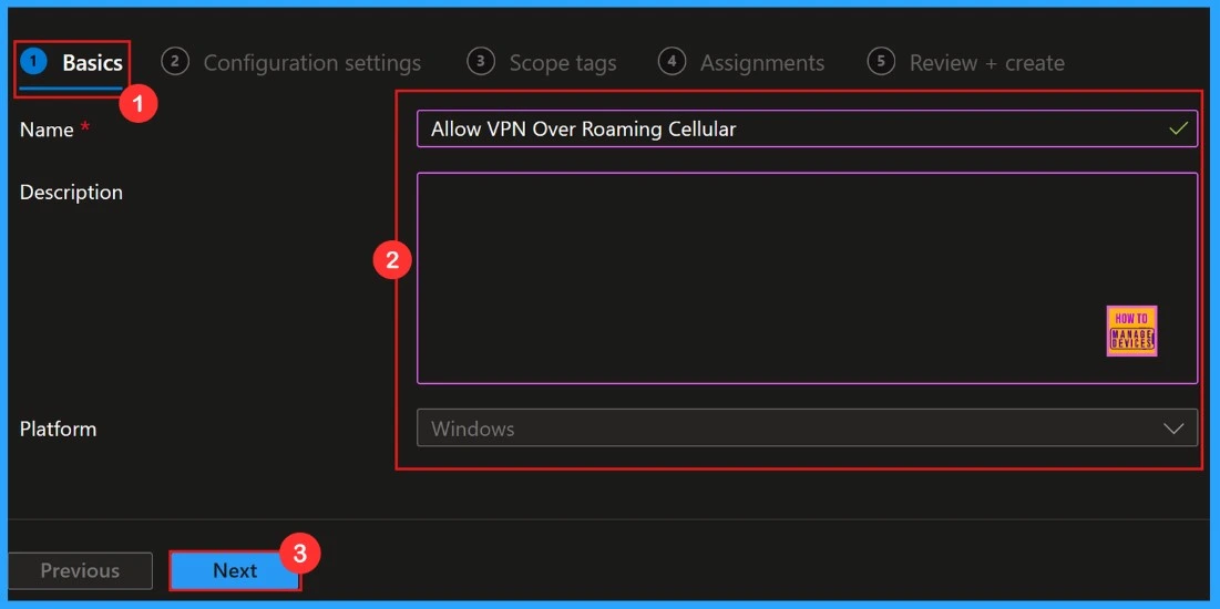 Allow or Block VPN Roaming Over Cellular in Connectivity using Intune Policy 5 Allow or Block VPN Roaming Over Cellular in Connectivity using Intune Policy - Fig.4