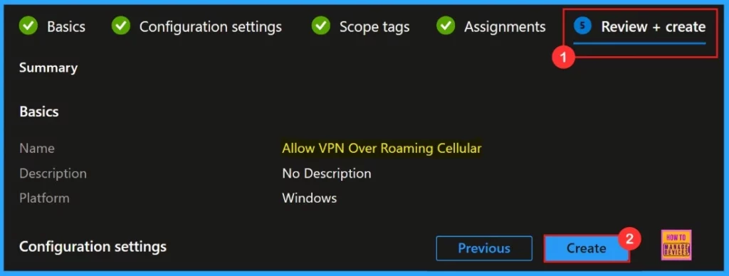 Allow or Block VPN Roaming Over Cellular in Connectivity using Intune Policy 11 Allow or Block VPN Roaming Over Cellular in Connectivity using Intune Policy - Fig.10