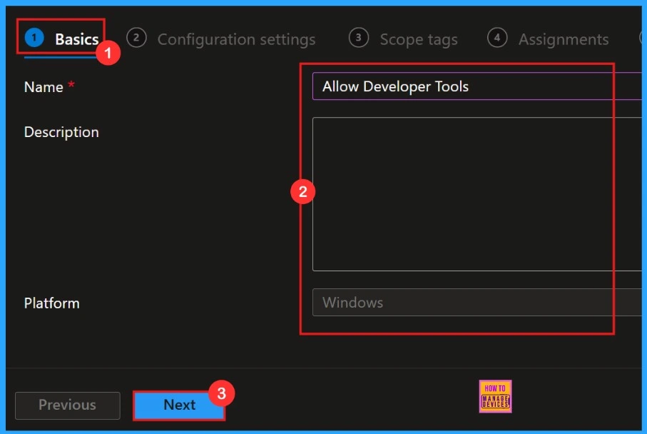 Allow or Block Developer Tools Policy using Intune - Fig.4