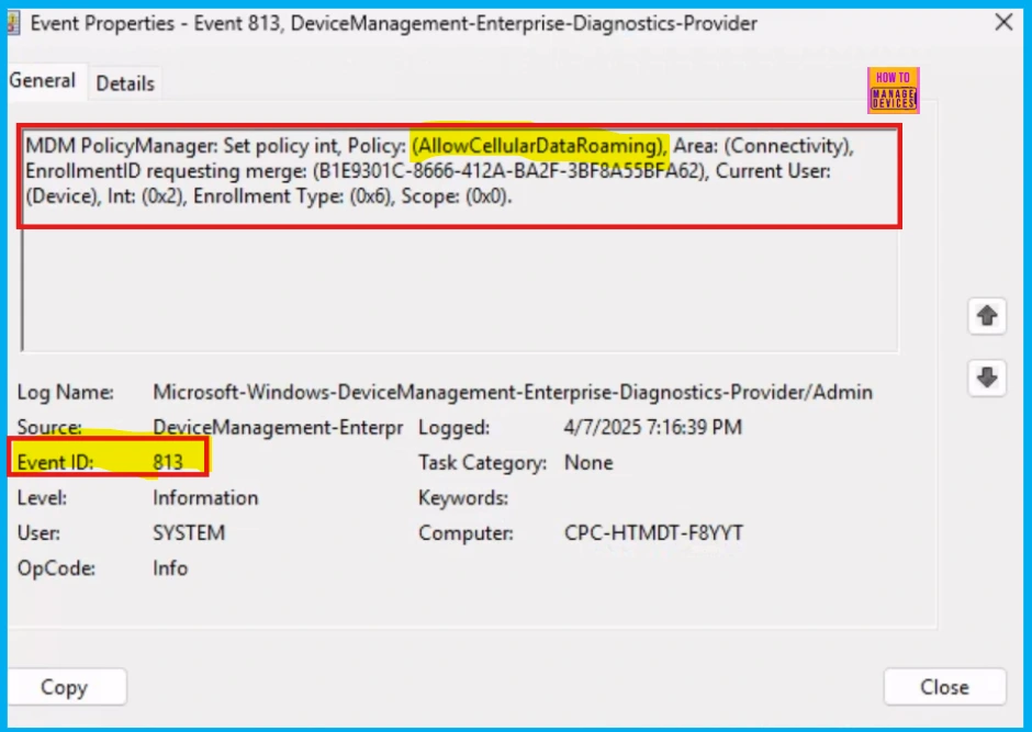 Allow or Block Cellular Data Roaming in Connectivity using Intune Policy - Fig.10