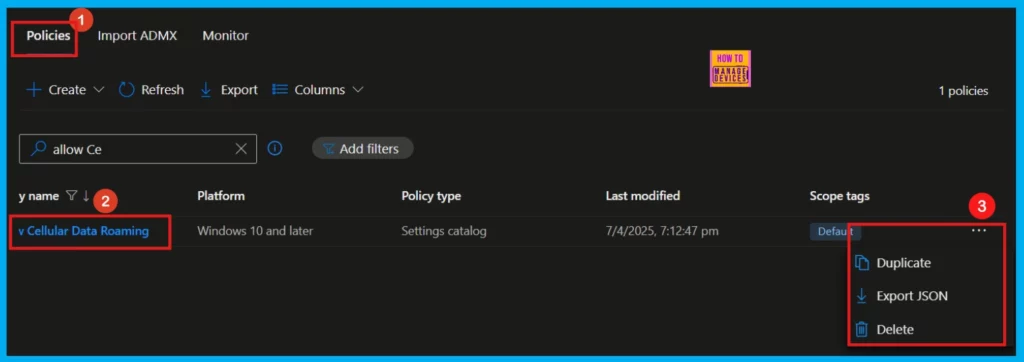 Allow or Block Cellular Data Roaming in Connectivity using Intune Policy - Fig.12