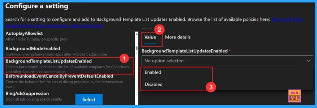 Enable or Disable Background Template List Updates Policy in MS Edge Browser using M365 Admin Center 5 Enable or Disable Background Template List Updates Policy in MS Edge Browser using M365 Admin Center - Fig.4