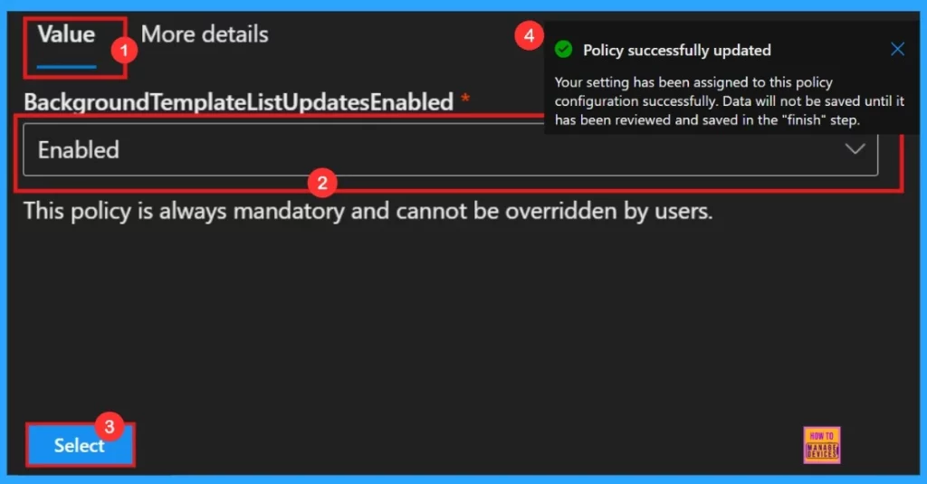 Enable or Disable Background Template List Updates Policy in MS Edge Browser using M365 Admin Center 7 Enable or Disable Background Template List Updates Policy in MS Edge Browser using M365 Admin Center - Fig.6