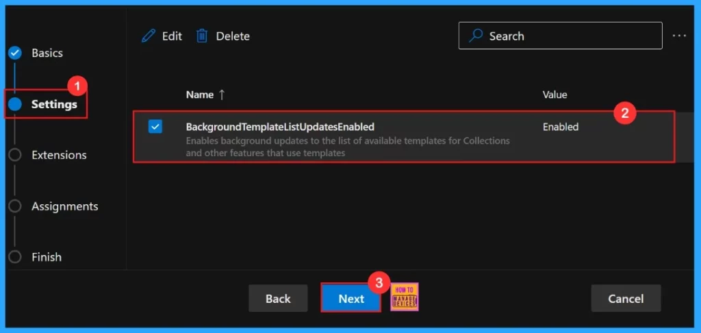 Enable or Disable Background Template List Updates Policy in MS Edge Browser using M365 Admin Center 8 Enable or Disable Background Template List Updates Policy in MS Edge Browser using M365 Admin Center - Fig.7