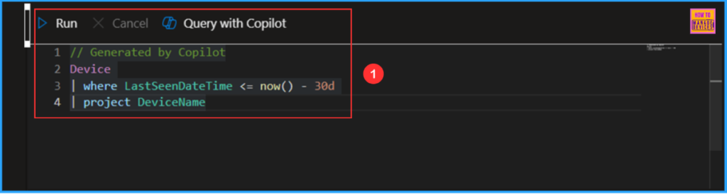 Best Copilot Assistance for Querying Device Inventory Data using KQL in Intune 6 Best Copilot Assistance for Querying Device Inventory Data using KQL in Intune. Fig. 6