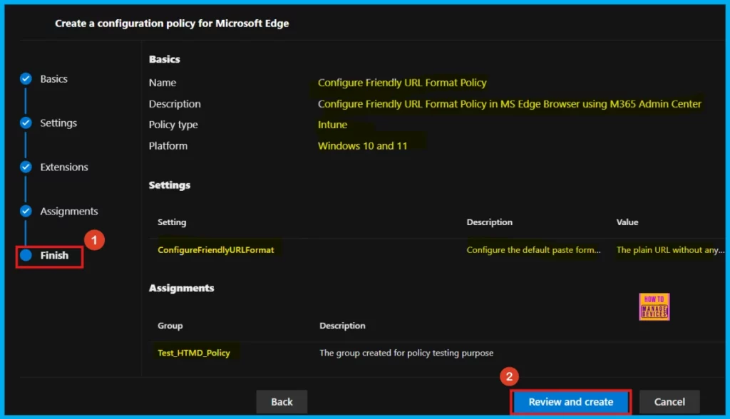 How to Configure Friendly URL Format Policy in MS Edge Browser using M365 Admin Center 11 How to Configure Friendly URL Format Policy in MS Edge Browser using M365 Admin Center - Fig.10
