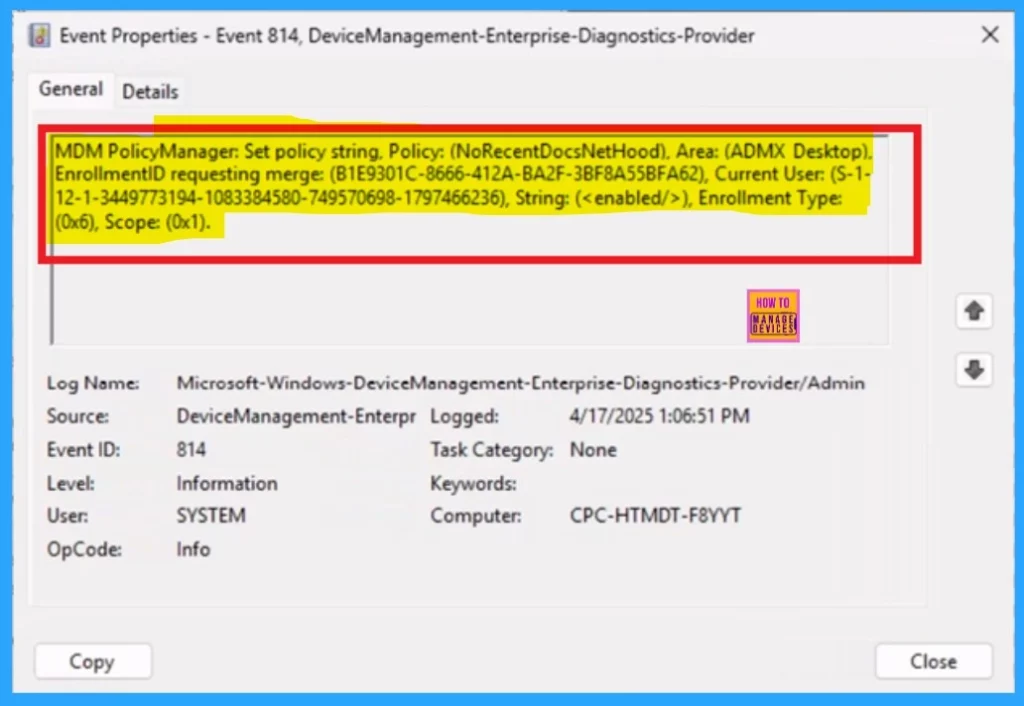 How to Configure Do not Add Shares of Recently Opened Documents to Network Locations Policy using Intune -Fig.11