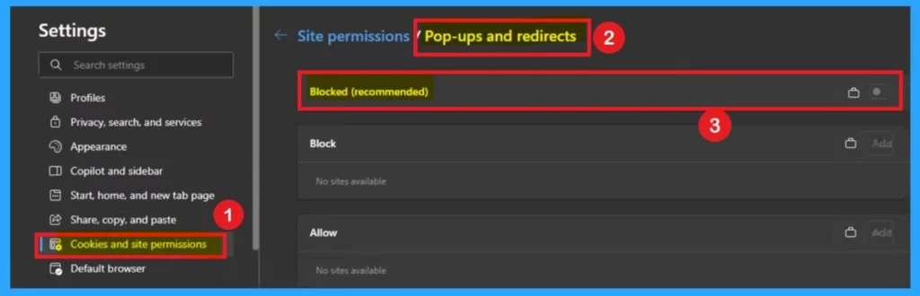 Allow or Block Default Popups Window Setting Policy in Edge Browser using M365 Admin Center 12 Allow or Block Default Popups Window Setting Policy in Edge Browser using M365 Admin Center -Fig.12