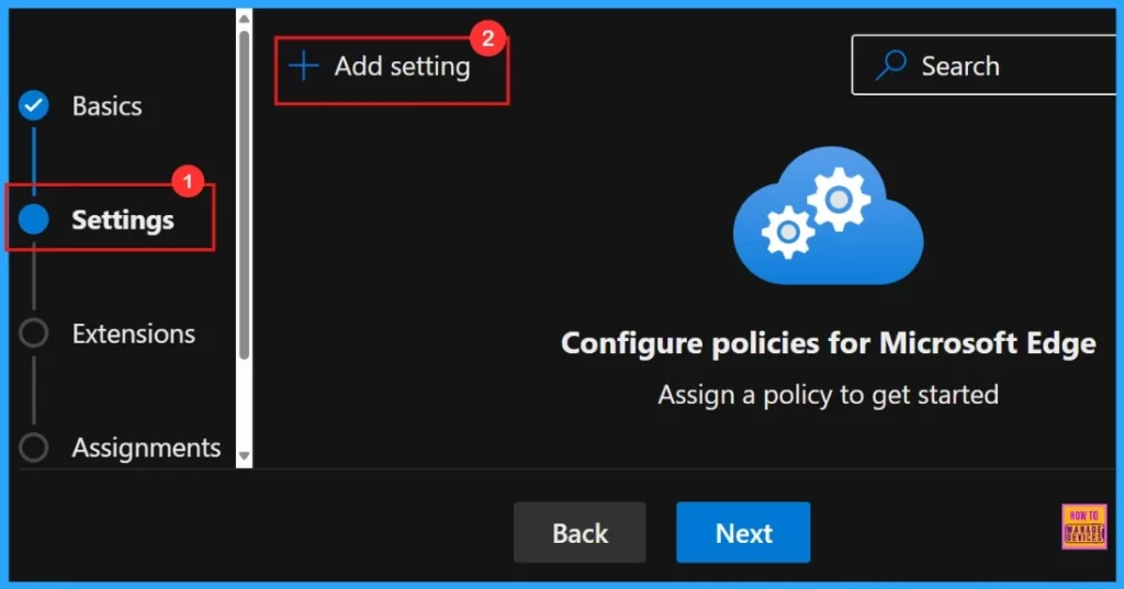 Enable or Disable Hardware Acceleration Mode Policy in MS Edge Browser using M365 Admin Center- Fig.3