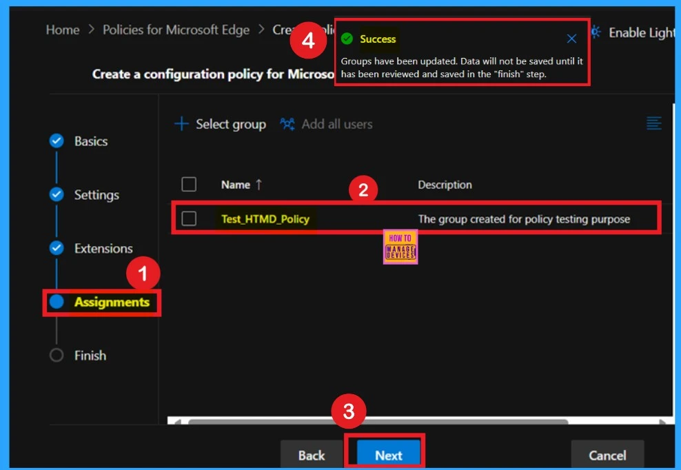 Enable DisablEnable or Disable Hardware Acceleration Mode Policy in MS Edge Browser using M365 Admin Center - Fig.7