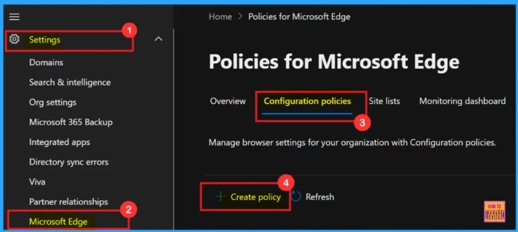 Enable or Disable Hardware Acceleration Mode Policy in MS Edge Browser using M365 Admin Center - Fig.1