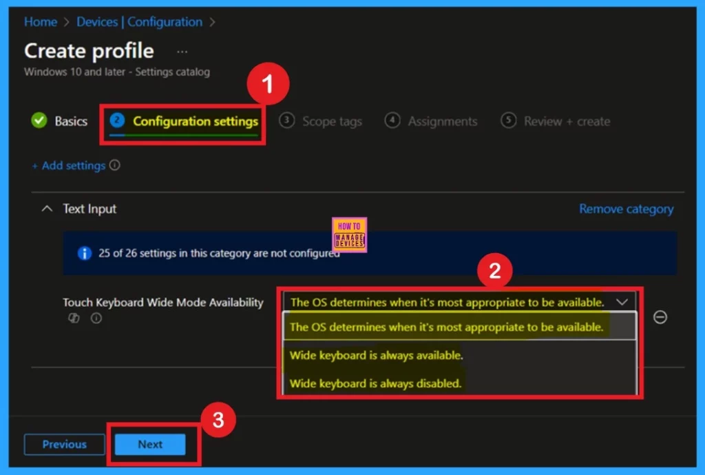 How to Enable Disable Touch Keyboard Wide Mode Availability Policy using Intune 6 How to Enable Disable Touch Keyboard Wide Mode Availability Policy using Intune - Fig.5