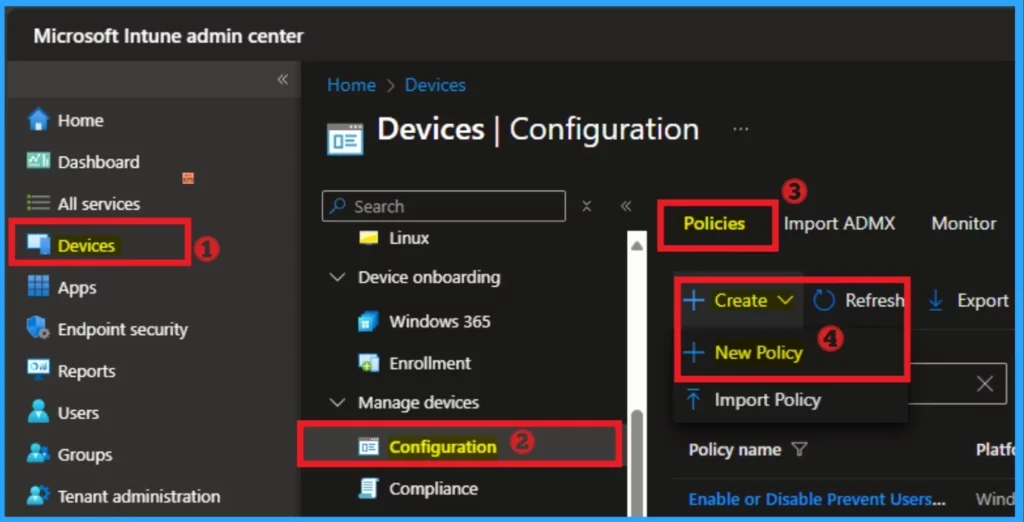 Enable or Disable Address Bar Dropdown Policy in MS Edge Browser using Intune - Fig.2