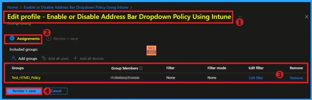 Enable or Disable Address Bar Dropdown Policy in MS Edge Browser using Intune - Fig.13