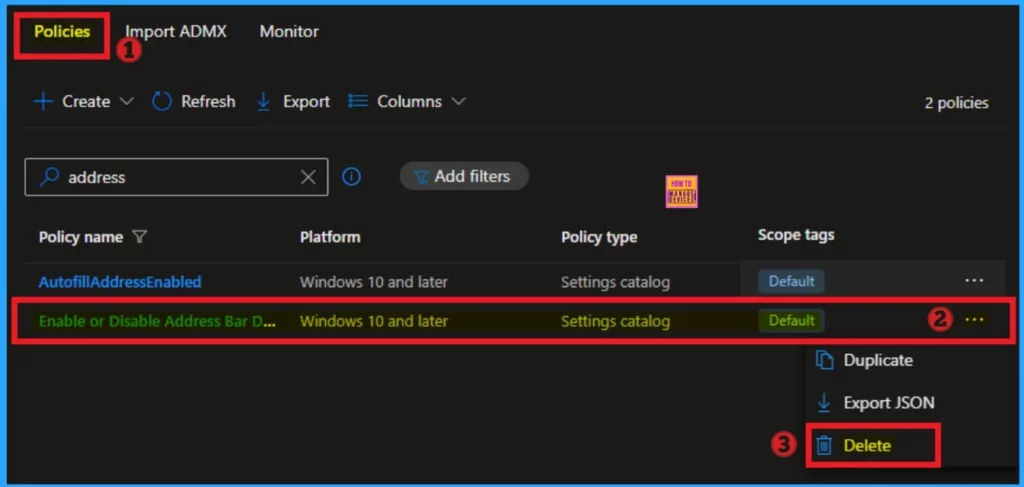 Enable or Disable Address Bar Dropdown Policy in MS Edge Browser using Intune - Fig.14