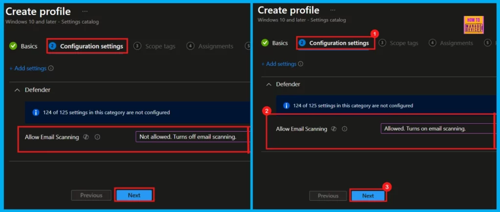 How to Allow or Block Email Scanning using Intune Policy 6 How to Allow or Block Email Scanning using Intune Policy - Fig.5
