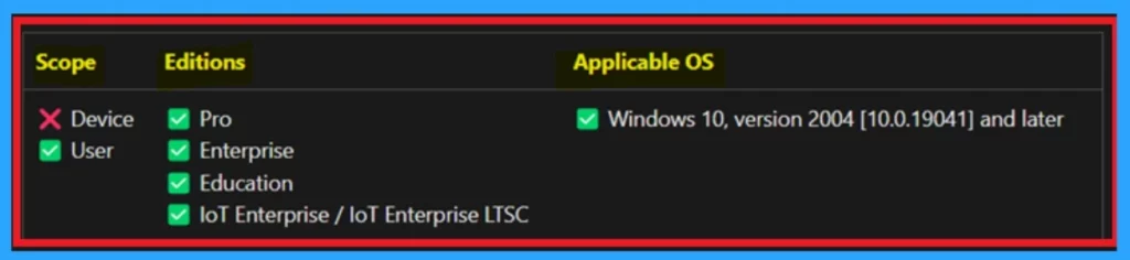 How to Allow or Block Graphing Calculator using Intune Policy - Fig.1 Creds to MS