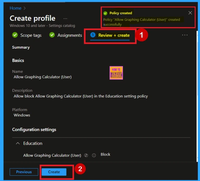 How to Allow or Block Graphing Calculator using Intune Policy - Fig.9