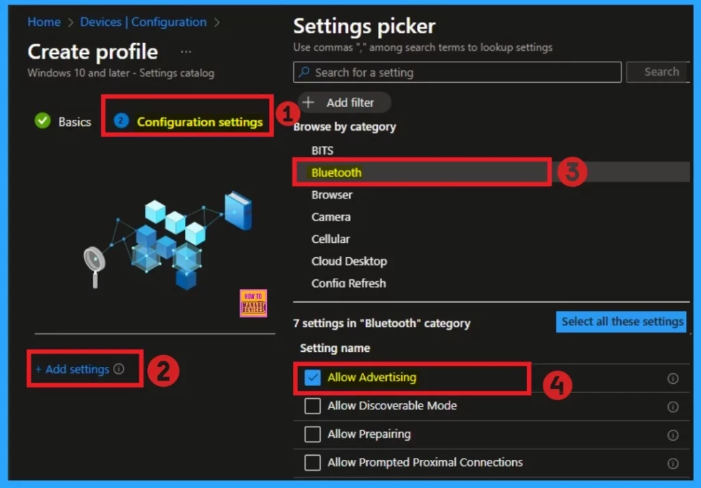 Allow or Block Bluetooth Advertising Policy using Intune - Fig.5