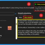 Enable or Disable Default Cookies Setting Policy in MS Edge Browser using M365 Admin Center 1