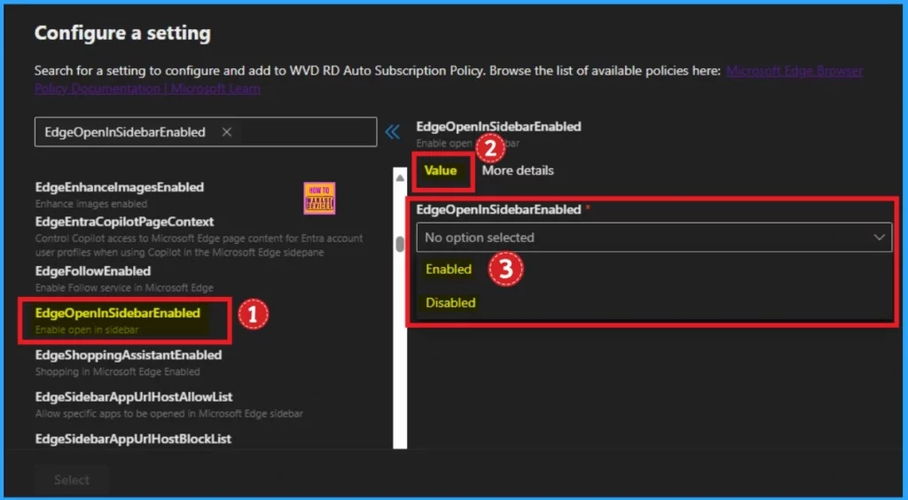 Enable or Disable Open in Sidebar Policy in MS Edge Browser using M365 Admin Center 5 Enable or Disable Open in Sidebar Policy in MS Edge Browser using M365 Admin Center - Fig.4