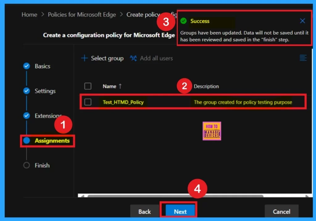 Enable or Disable Efficiency Mode Policy in MS Edge Browser using M365 Admin Center - Fig. 7