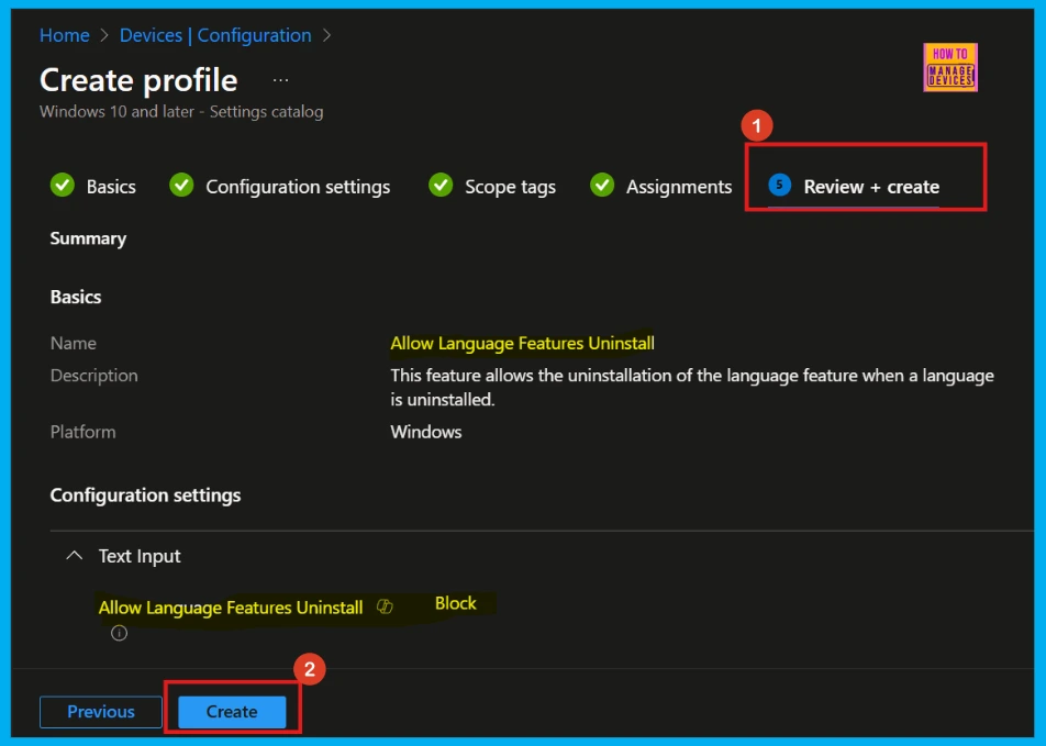 Allow or Block Language Features Uninstall Policy in Text Input using Intune 8 Allow or Block Language Features Uninstall Policy in Text Input using Intune - Fig.7
