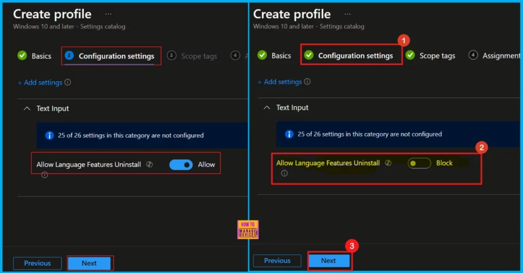 Allow or Block Language Features Uninstall Policy in Text Input using Intune 6 Allow or Block Language Features Uninstall Policy in Text Input using Intune - Fig.5