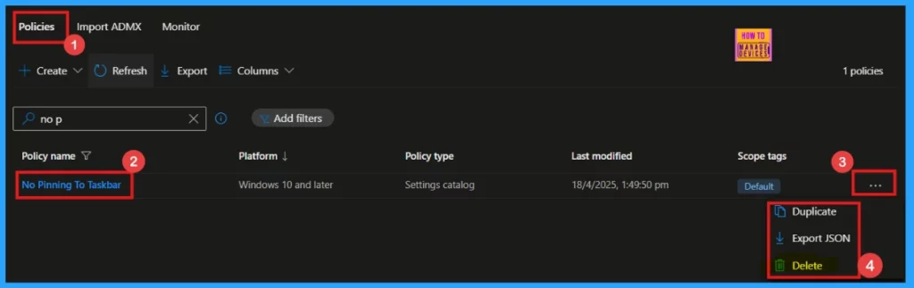 Enable or Disable No Pinning To Taskbar Policy using Intune Setting Catalog - Fig.12