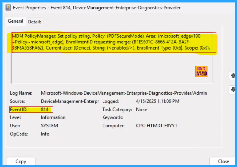 Enable or Disable PDF Secure Mode Policy in MS Edge Browser using M365 Admin Center - Fig.3