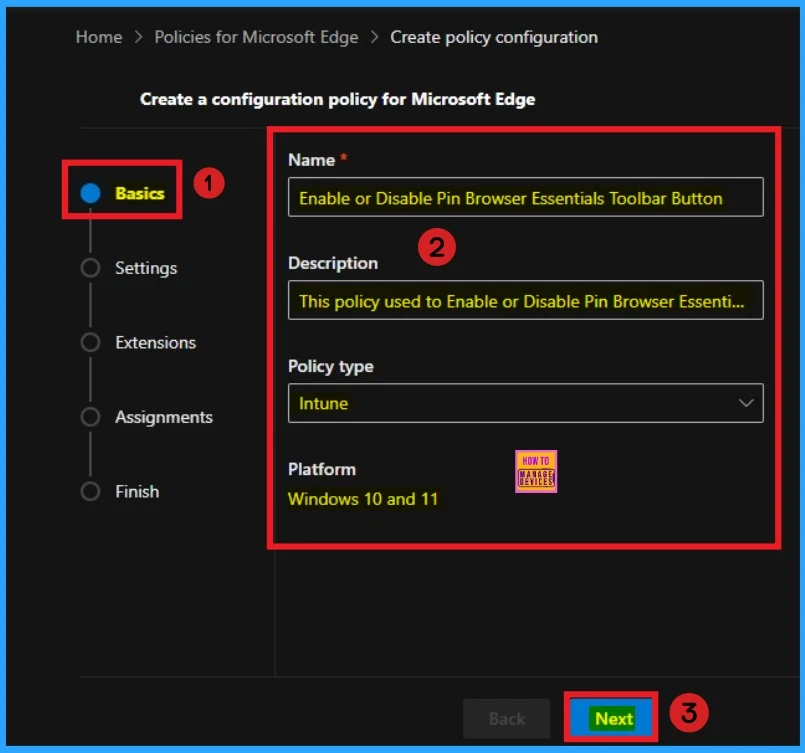 Enable or Disable Pin Browser Essentials Toolbar Button Policy in MS Edge Browser using M365 Admin Center 3 Enable or Disable Pin Browser Essentials Toolbar Button Policy in MS Edge Browser using M365 Admin Center - Fig.2