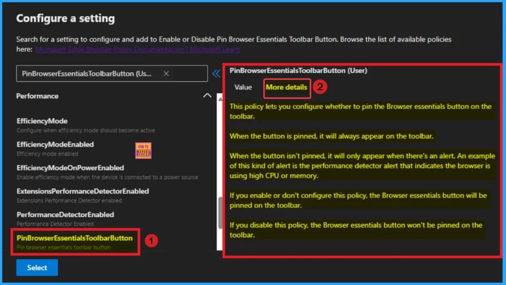 Enable or Disable Pin Browser Essentials Toolbar Button Policy in MS Edge Browser using M365 Admin Center 7 Enable or Disable Pin Browser Essentials Toolbar Button Policy in MS Edge Browser using M365 Admin Center - Fig.6