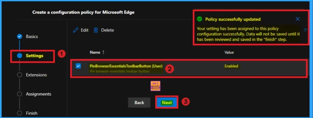Enable or Disable Pin Browser Essentials Toolbar Button Policy in MS Edge Browser using M365 Admin Center 8 Enable or Disable Pin Browser Essentials Toolbar Button Policy in MS Edge Browser using M365 Admin Center - Fig.7
