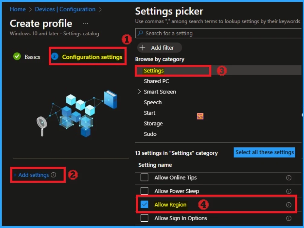 How to Enable or Disable Region Settings Policy using Intune - Fig.5