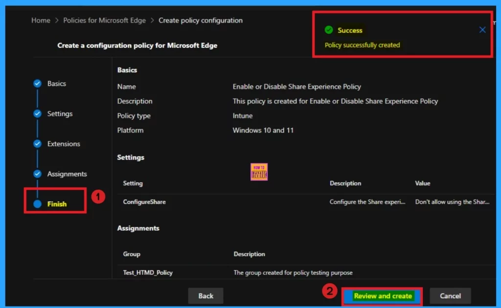 Enable or Disable Share Experience Policy in MS Edge Browser using M365 Admin Center 11 Enable or Disable Share Experience Policy in MS Edge Browser using M365 Admin Center - Fig.11