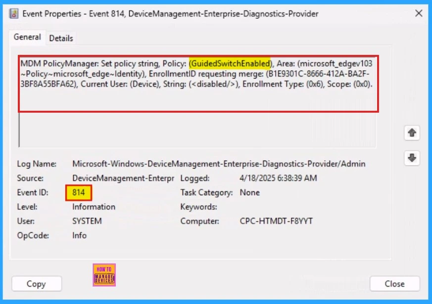 Enable or Disable Guided Switch Policy in MS Edge Browser using M365 Admin Center - Fig.13