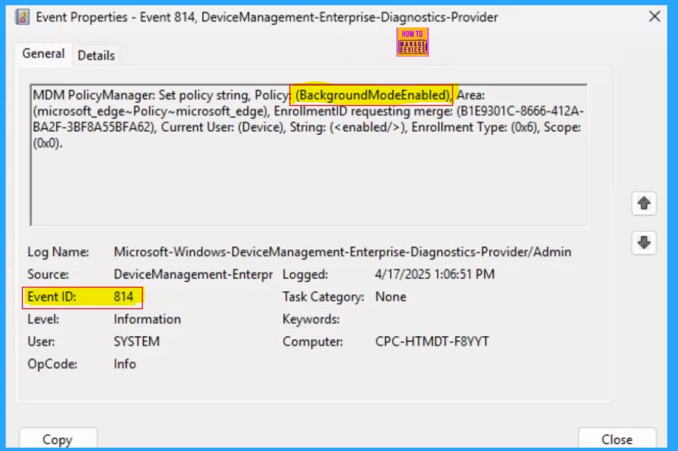 Enable or Disable Background Mode Policy in MS Edge Browser using M365 Admin Center - Fig.12