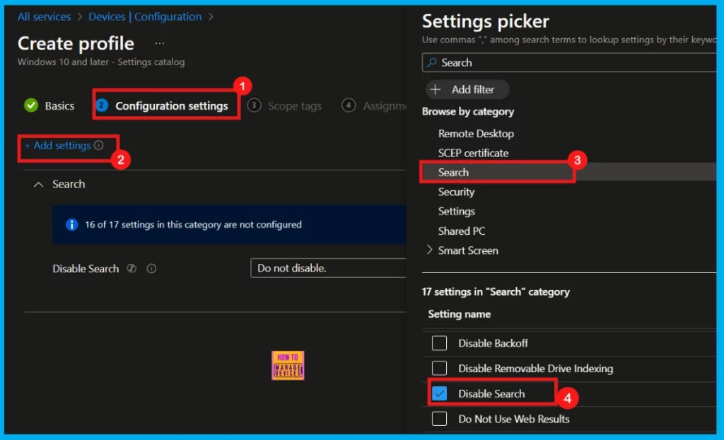 How to Configure Windows Search UI Policy using Intune 5 How to Configure Windows Search UI Policy using Intune - Fig.4