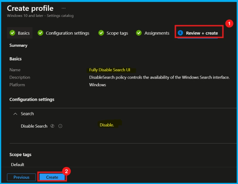 How to Configure Windows Search UI Policy using Intune 9 How to Configure Windows Search UI Policy using Intune - Fig.8