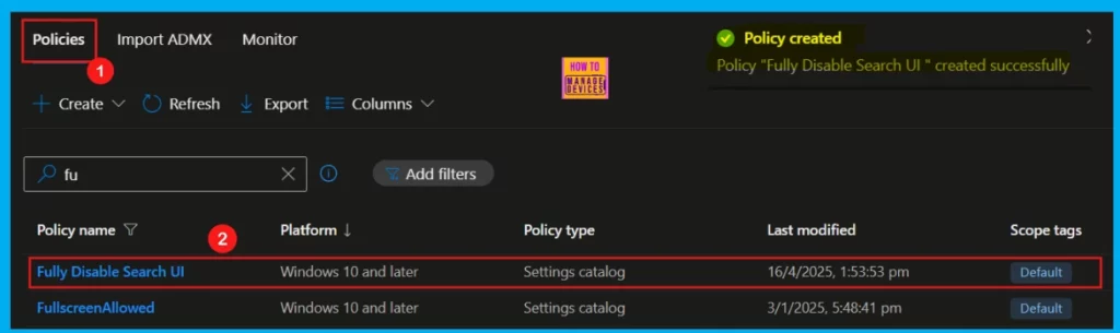 How to Configure Windows Search UI Policy using Intune 10 How to Configure Windows Search UI Policy using Intune - Fig.9