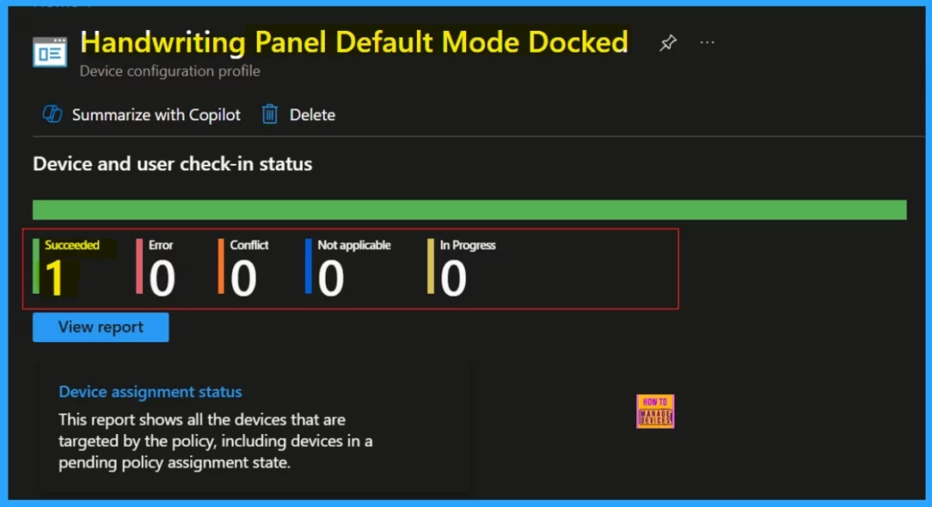 How to Configure Handwriting Panel Default Mode Docked Policy using Intune - Fig.10