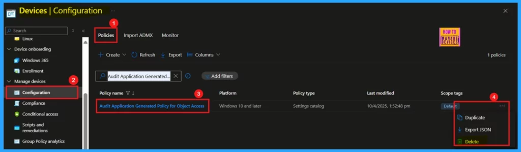 How to Configure the Audit Application Generated Policy for Object Access Auditing in Intune - Fig.13