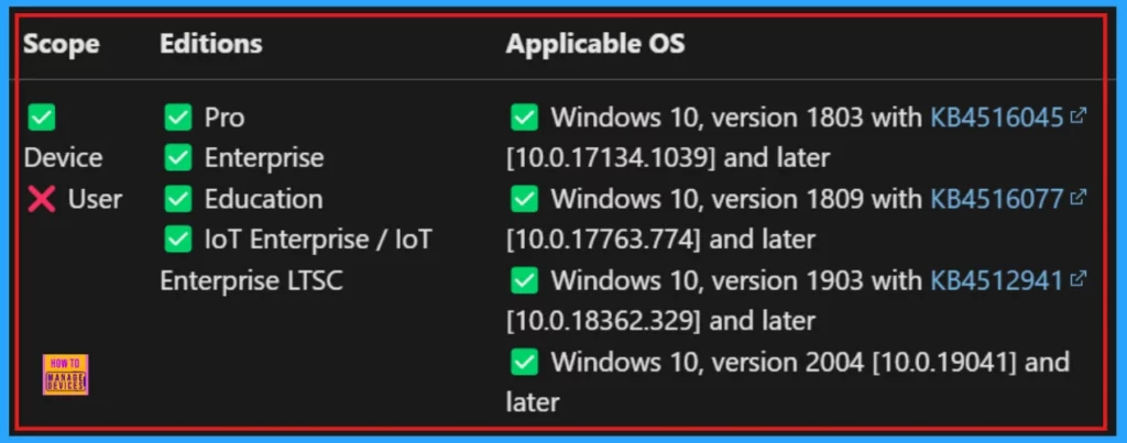 How to Configure Files, Folders and Registry Keys Access Auditing Application Policy in Intune
 - Fig.1 (Credits to MS)
