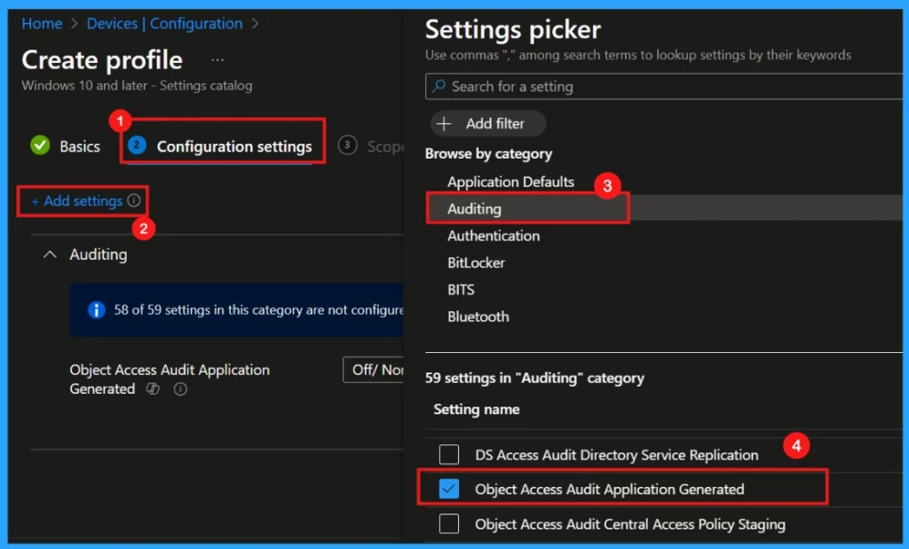 How to Configure Files, Folders and Registry Keys Access Auditing Application Policy in Intune - Fig.4