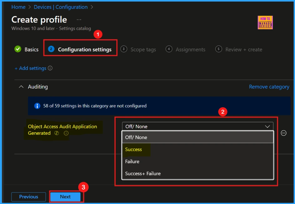How to Configure Files, Folders and Registry Keys Access Auditing Application Policy in Intune - Fig.5