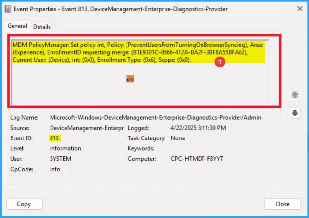 How to Enable or Disable Users From Turning on Browser Syncing Policy using Intune - Fig.12