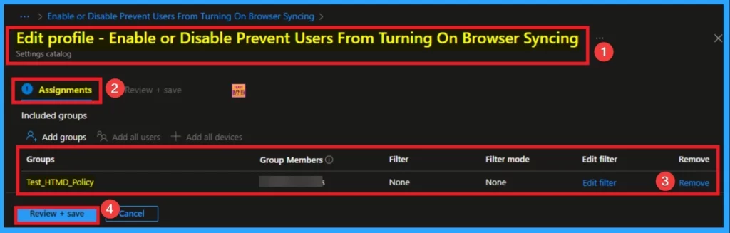 How to Enable or Disable Users From Turning on Browser Syncing Policy using Intune - Fig.13