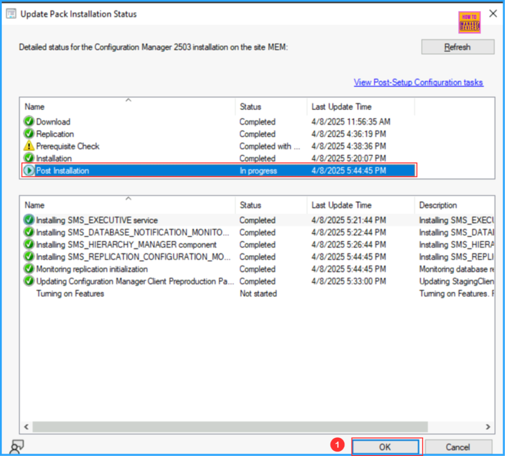 SCCM 2503 Step-by-Step In-Console Update Guide and Key Improvements. Fig. 11